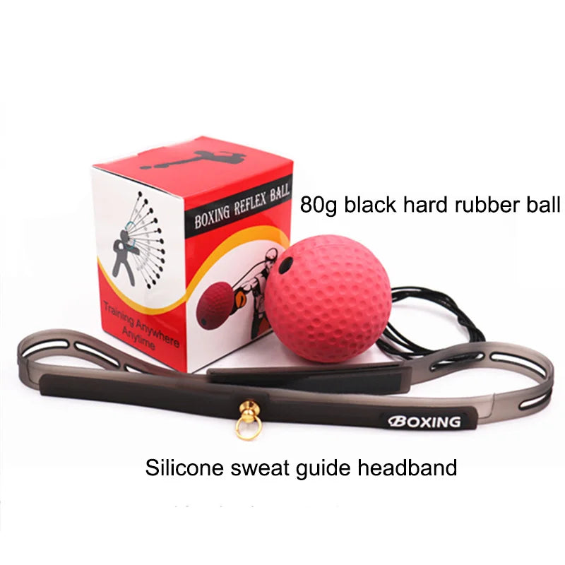 Boxing Reflex Ball Headband Punch Fighting Reaction Improve Reaction Speed Hand Eye Coordination Training Boxing Ball MMA Gear