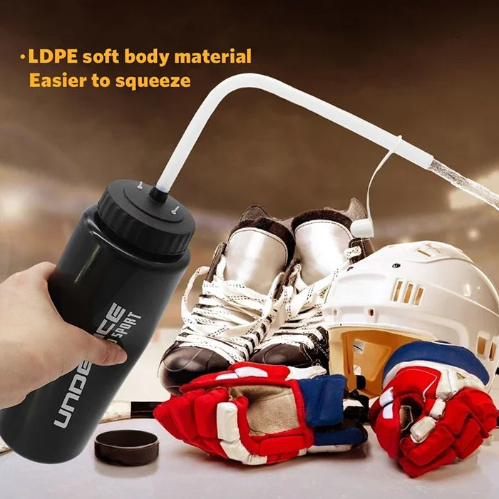 BPA-Free Ice Hockey Water Bottle – 750/950/1000ML Sports Bottle for Hockey, Football & Lacrosse!