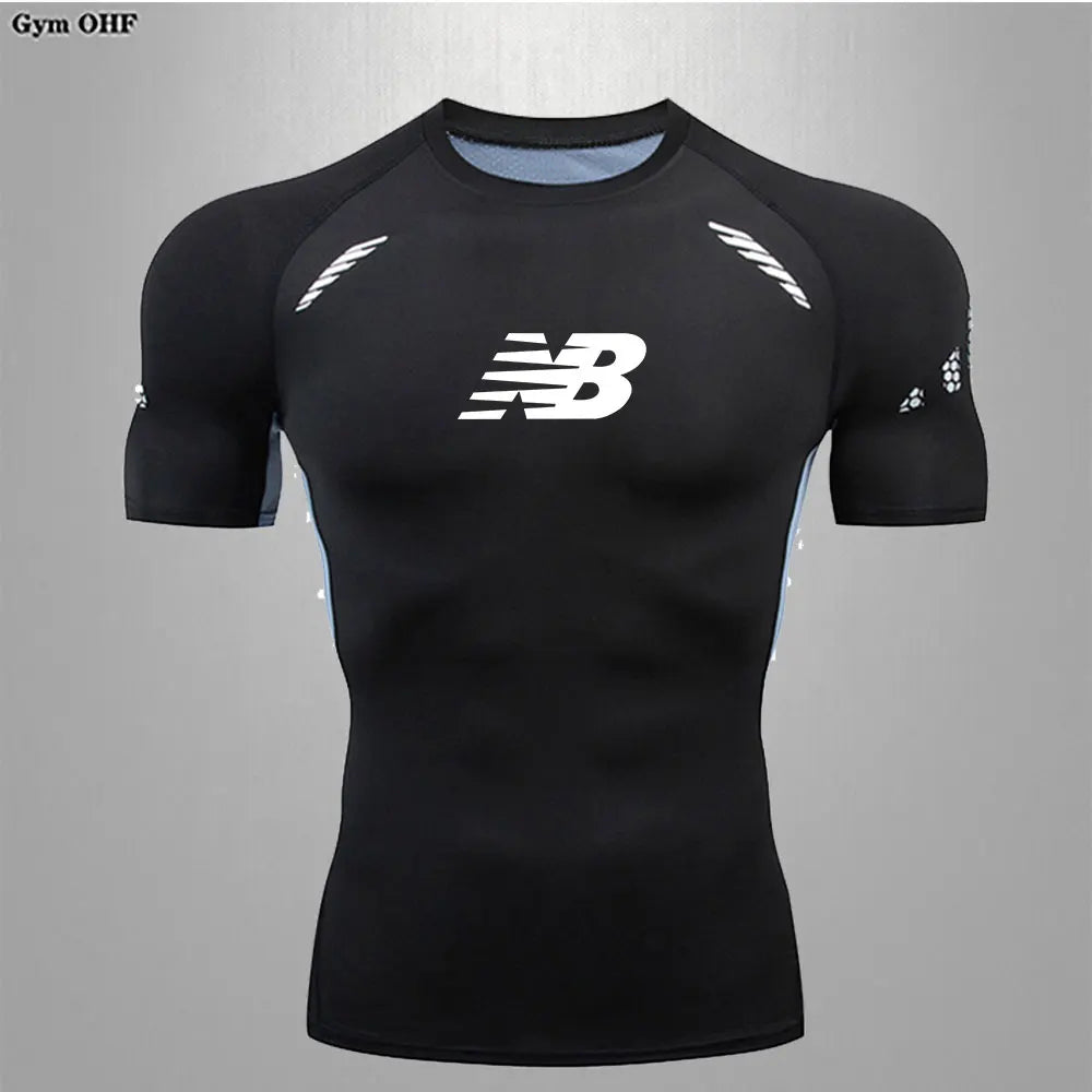 Men's Running Training Sportswear Cycling Slow Running Quick Drying Fitness Clothes Sanda Fitness Exercise Tight Fitting Clothes