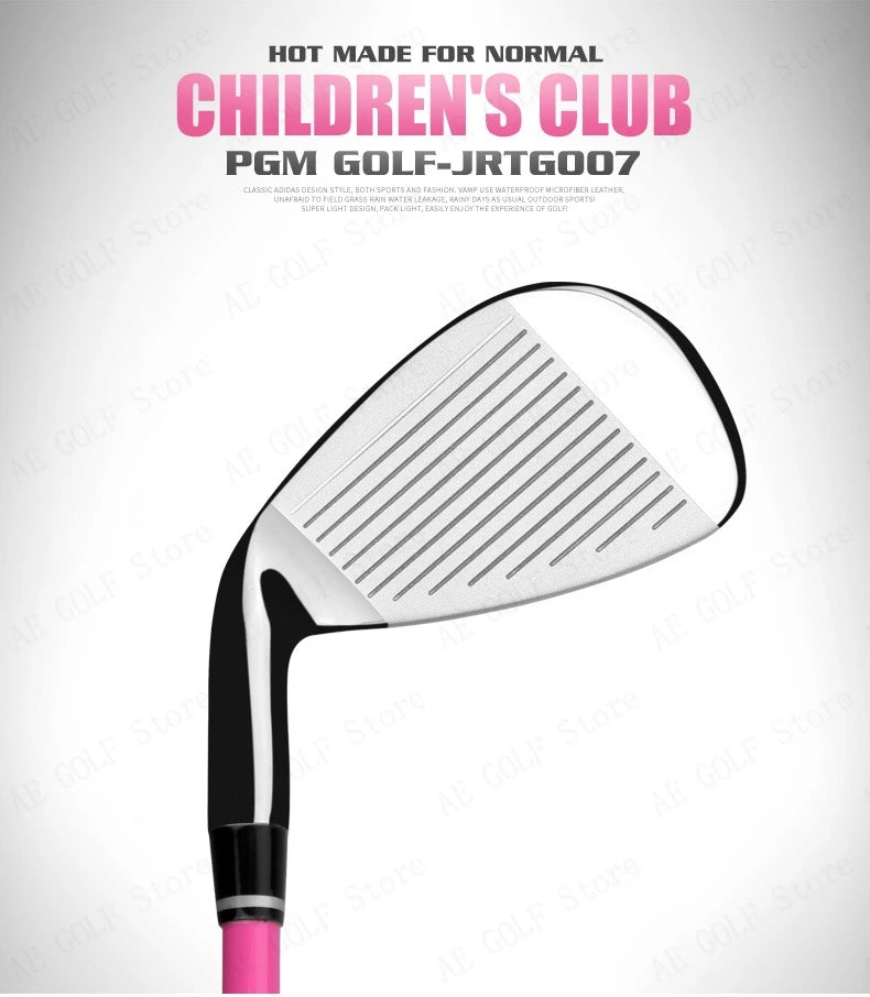 PGM Kids Golf Club Set (3-12 Years) | Complete Beginner's Kit with Wood, Iron, Putter & Bag