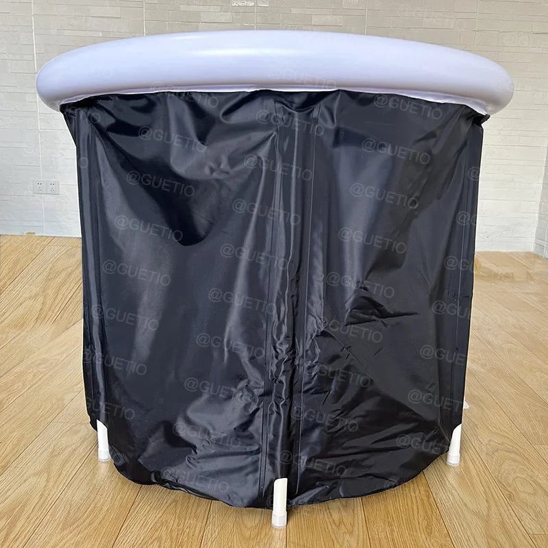 Portable PVC Ice Bath Tub - Insulated Inflatable Recovery Pod with Lid