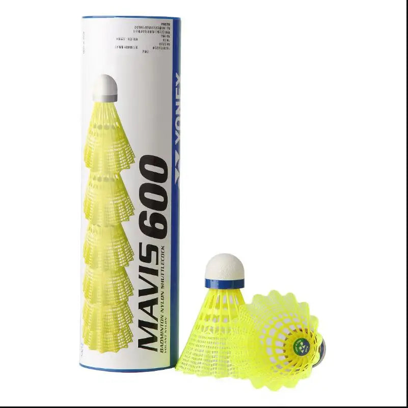 Yonex Mavis 350 Yellow Badminton Shuttlecocks - Durable Nylon, Medium Speed, 6-Pack