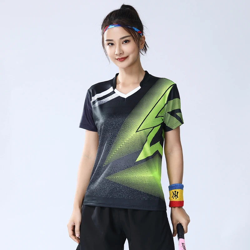 Women's Table Tennis & Badminton Sports T-Shirt – Quick-Dry & Stylish