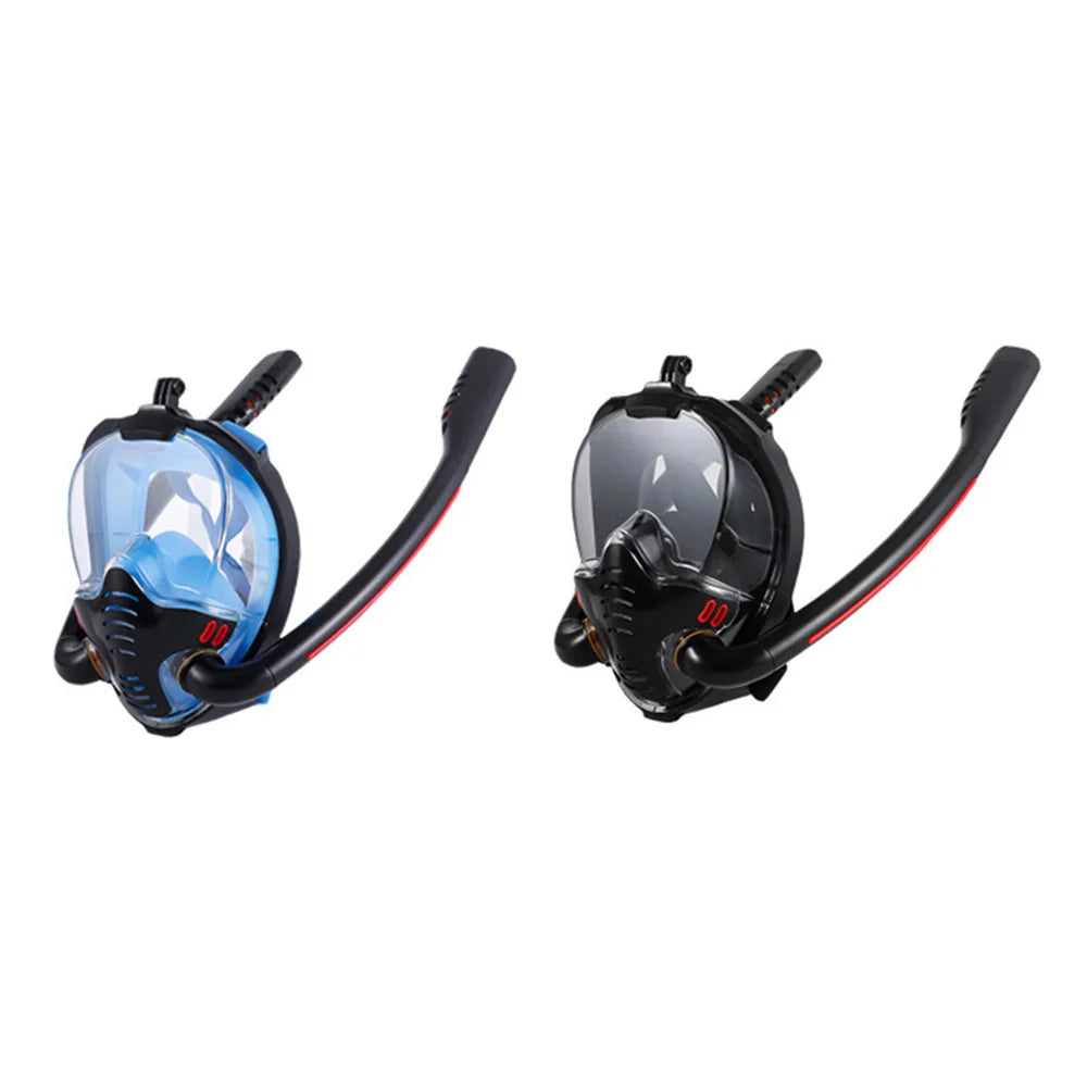 🌊 Full Dry Snorkeling Mask - Double Tube Silicone Diving Goggles for Adults 🌊