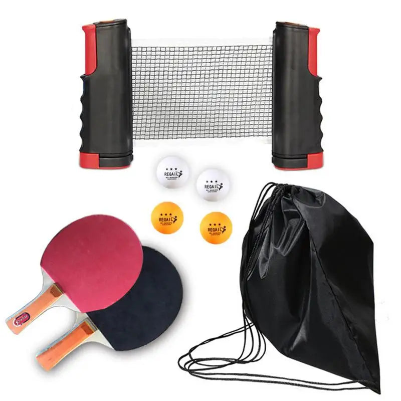 🏓 Portable Table Tennis Racket Set – Telescopic Ping Pong Paddle Kit with Retractable Net 🌟