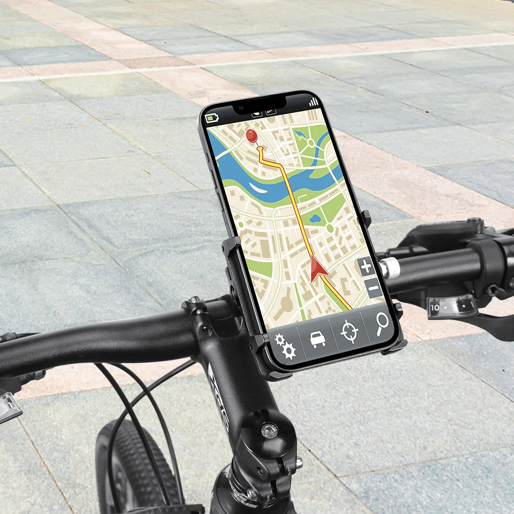 🚴‍♂️ NEWBOLER MTB Phone Mount Stand – 360° Rotatable Aluminum Adjustable Bike Holder | Non-Slip Cycling Bracket 📱