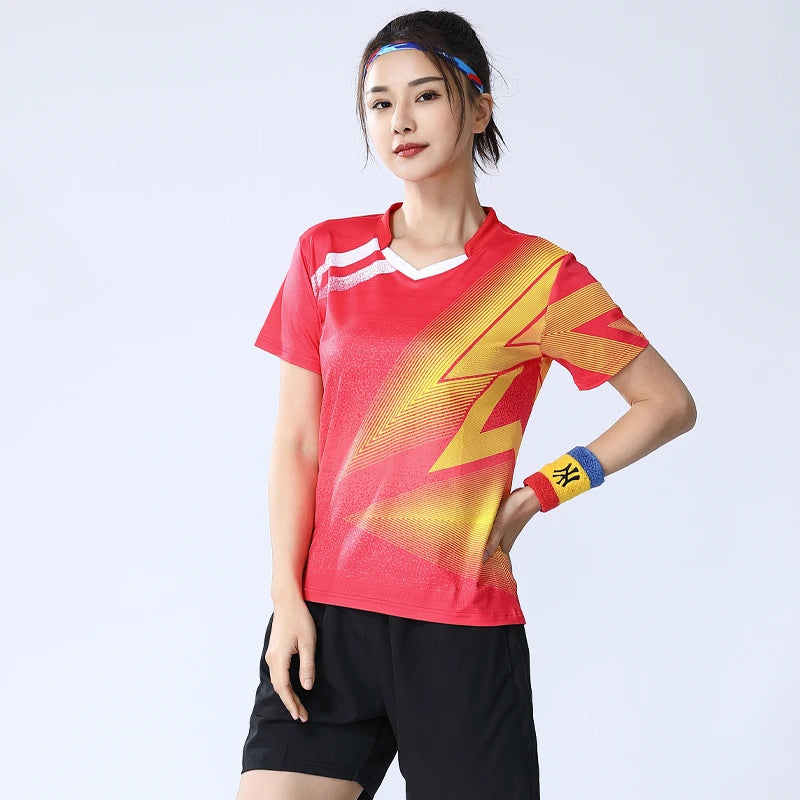 Women's Table Tennis & Badminton Sports T-Shirt – Quick-Dry & Stylish