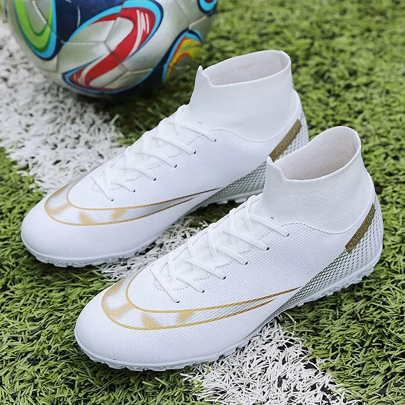 ⚽ Men's Quality Football Boots - Assassin Chuteira Campo TF/AG High Cut Soccer Shoes ⚽