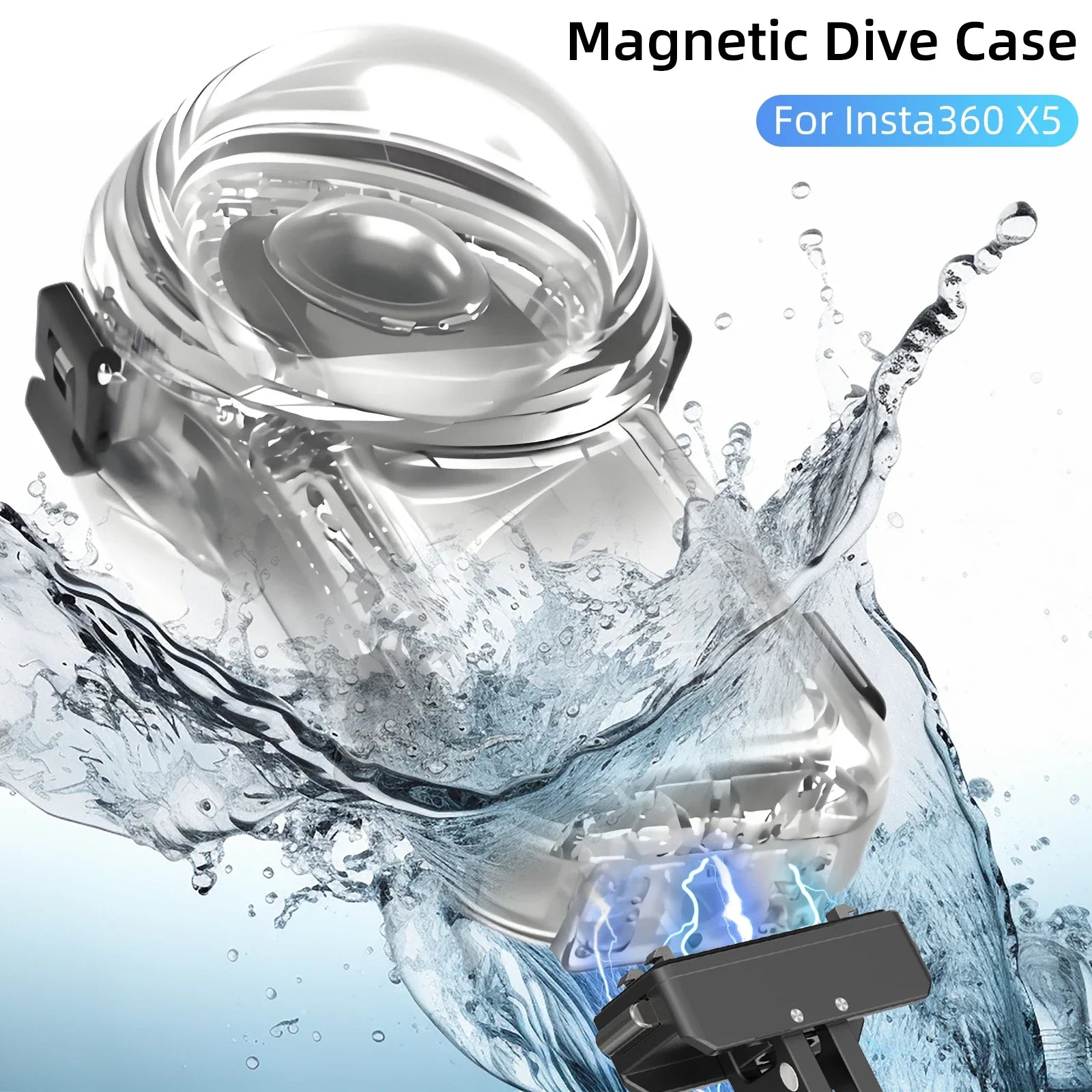 Invisible Waterproof Dive Case for Insta360 X5 Camera