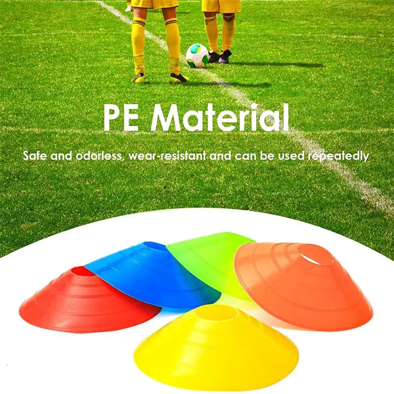 10/15/20/25pcs Agility Disc Cone Set – Multi-Sport Training Cones with Plastic Stand Holder for Soccer & Football