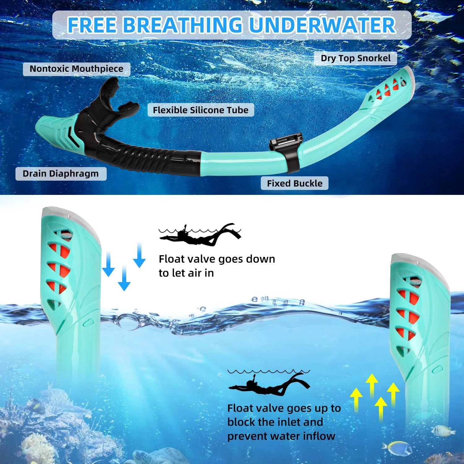 Professional Snorkel Diving Mask Set - High-Quality Goggles and Tube for Adults