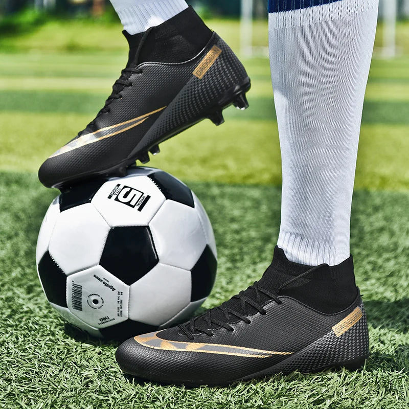 ⚽ Men's Quality Football Boots - Assassin Chuteira Campo TF/AG High Cut Soccer Shoes ⚽