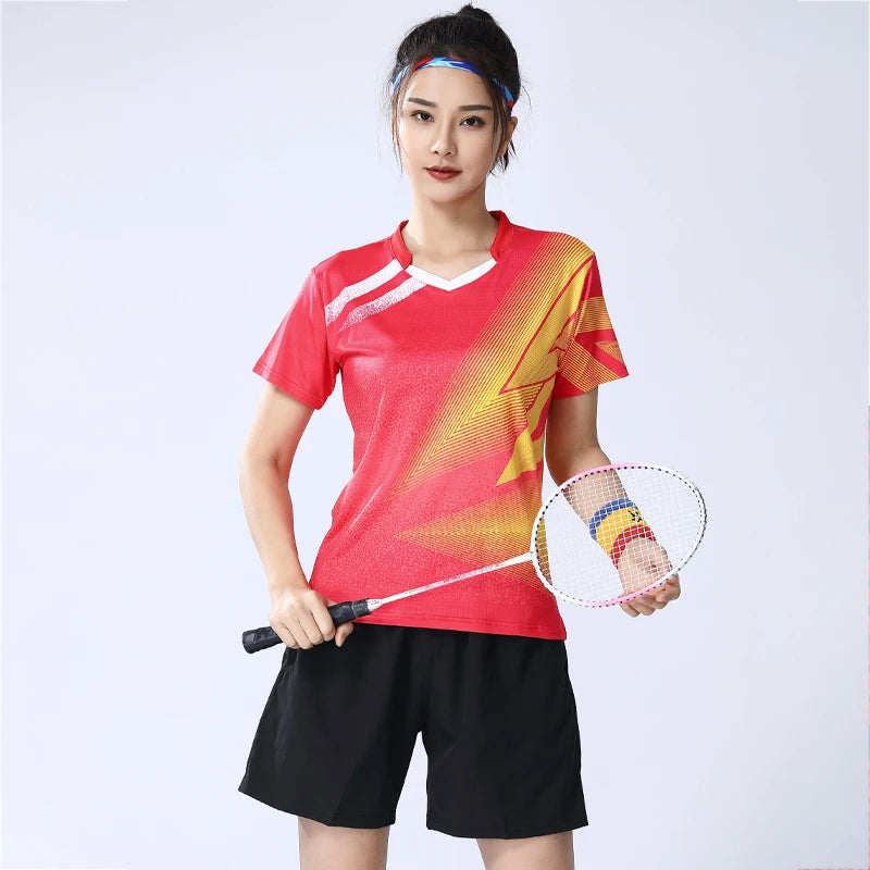 Women's Table Tennis & Badminton Sports T-Shirt – Quick-Dry & Stylish