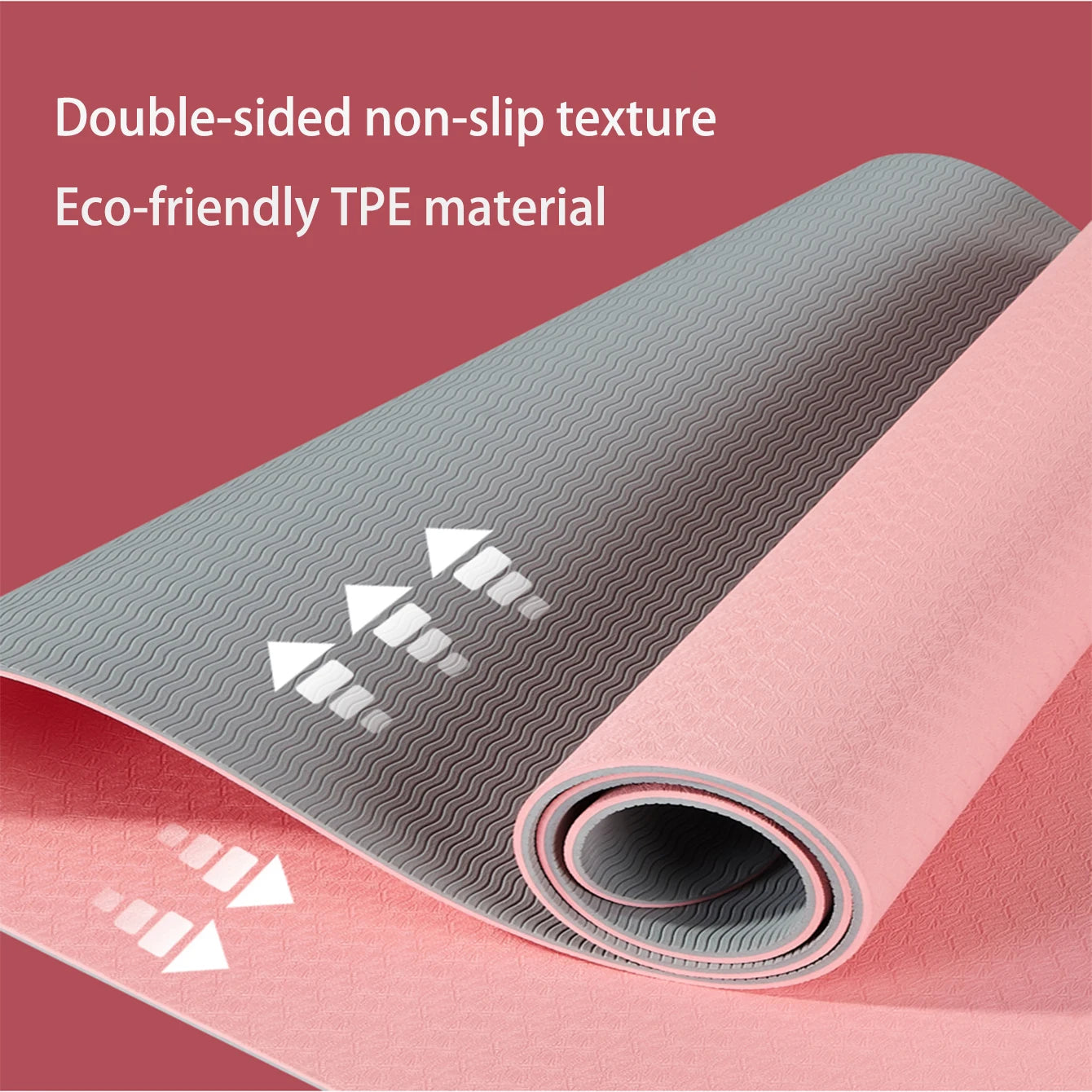 🧘 Eco-Friendly Yoga & Fitness Mat with Strap 🌿 | Non-Slip Design for Women | Perfect for Home Workouts & Pilates