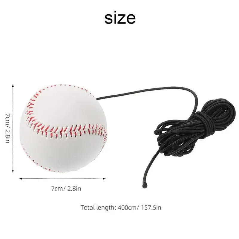 Baseball Swing Trainer with Elastic Rope and Bouncy Balls