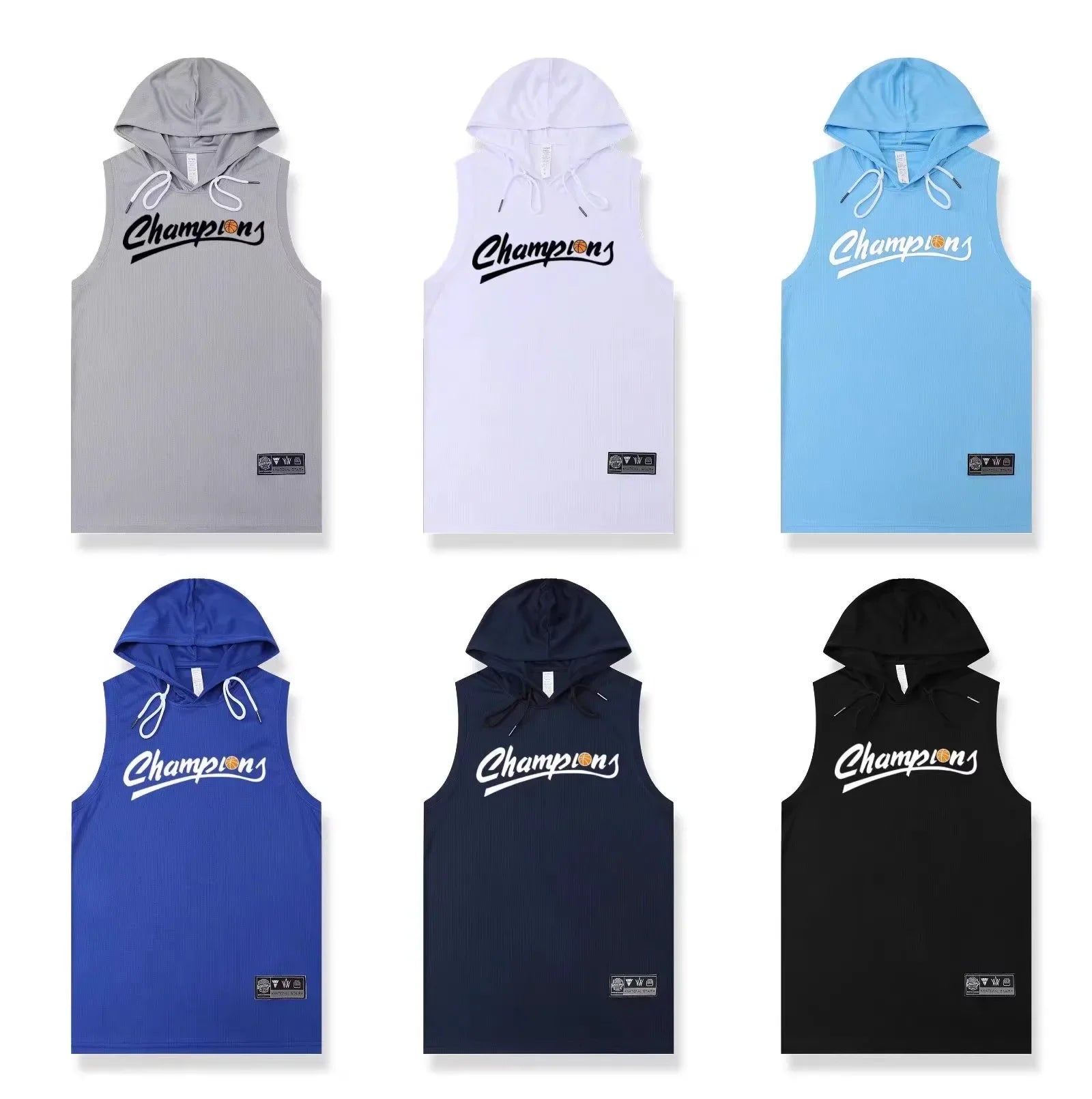 🏀 Men's Hooded Basketball Vest | Quick-Drying Sleeveless Training T-Shirt