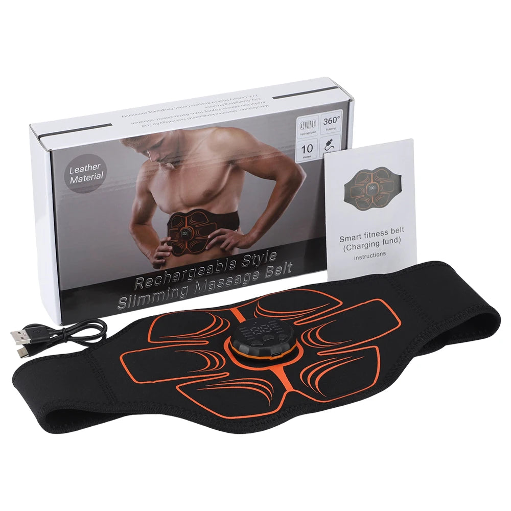 ⚡ Electric Muscle Stimulator & Fat Burner | Slimming Belt for Waist & Abs | Fitness & Weight Loss Massager