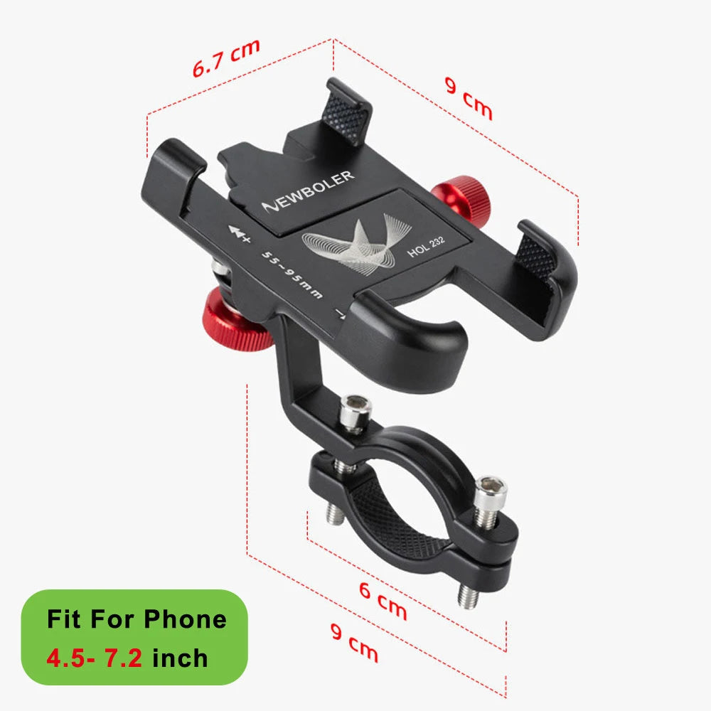 🚴‍♂️ NEWBOLER MTB Phone Mount Stand – 360° Rotatable Aluminum Adjustable Bike Holder | Non-Slip Cycling Bracket 📱