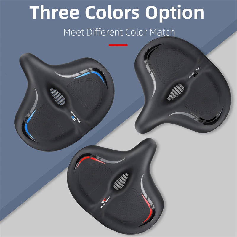 🚴‍♂️ WEST BIKING Widened & Thickened Bicycle Saddle – Soft Shock Absorption | Oversize MTB & Road Cycling Cushion 🌟