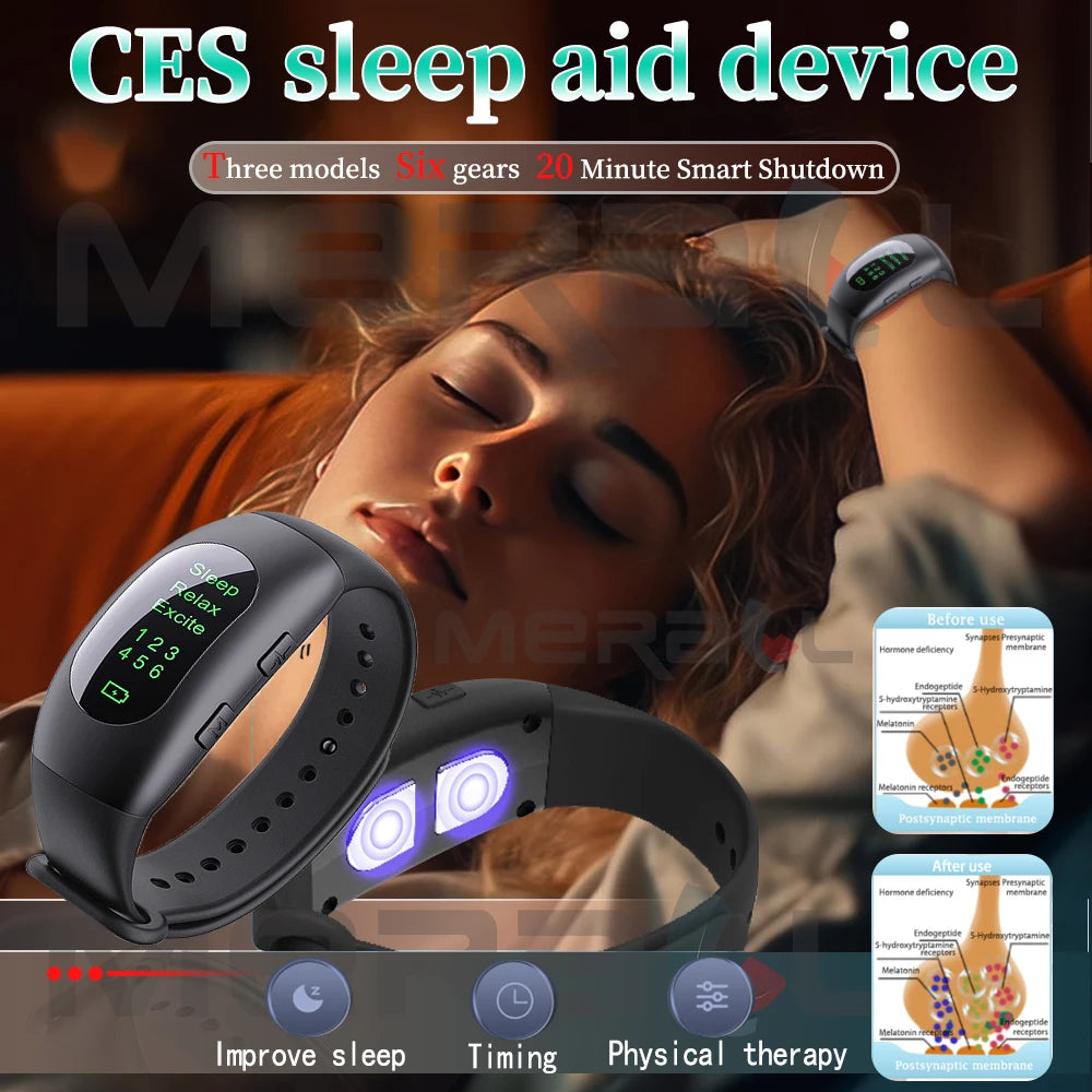 🌙  Pulse Sleep Aid Device – Micro-Current Therapy for Deep Sleep & Relaxation | Combat Anxiety & Insomnia | Portable Sleeper 💤