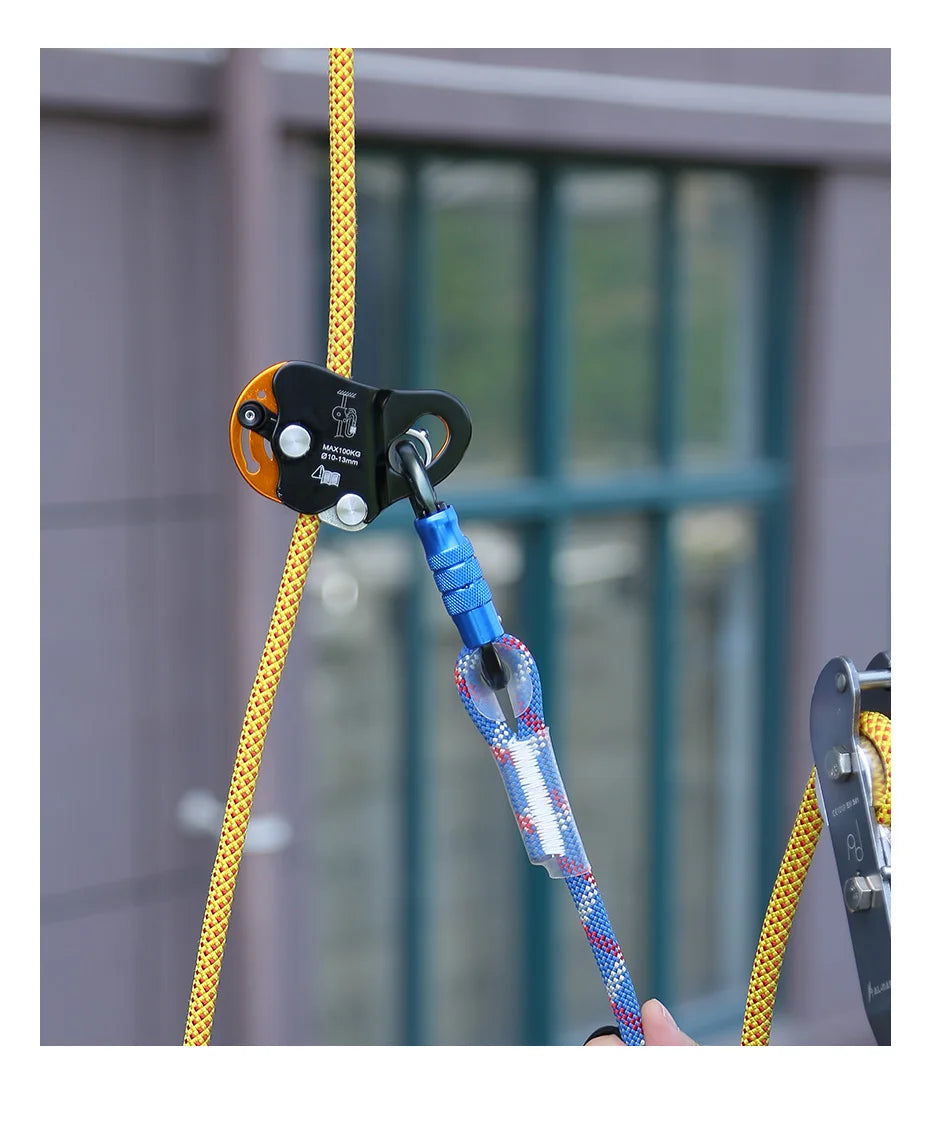 🧗‍♂️ Rock Climbing Ascending & Descending Safety Equipment | Removable Rope Gripper with Automatic Lock | Anti-Fall Protective Gear