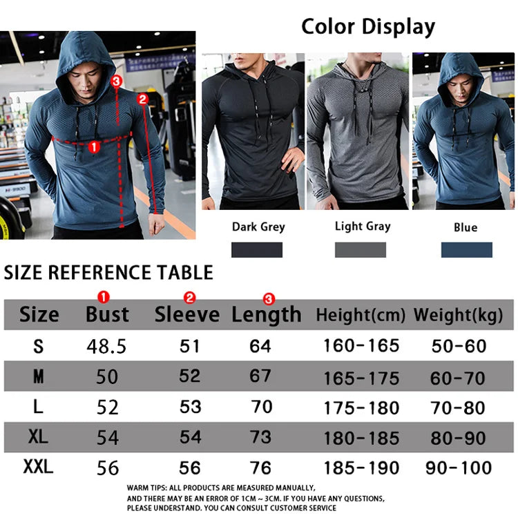 💪 Men's Fitness Tracksuit | Running Sport Hoodie & Joggers | Gym & Outdoor Workout Set