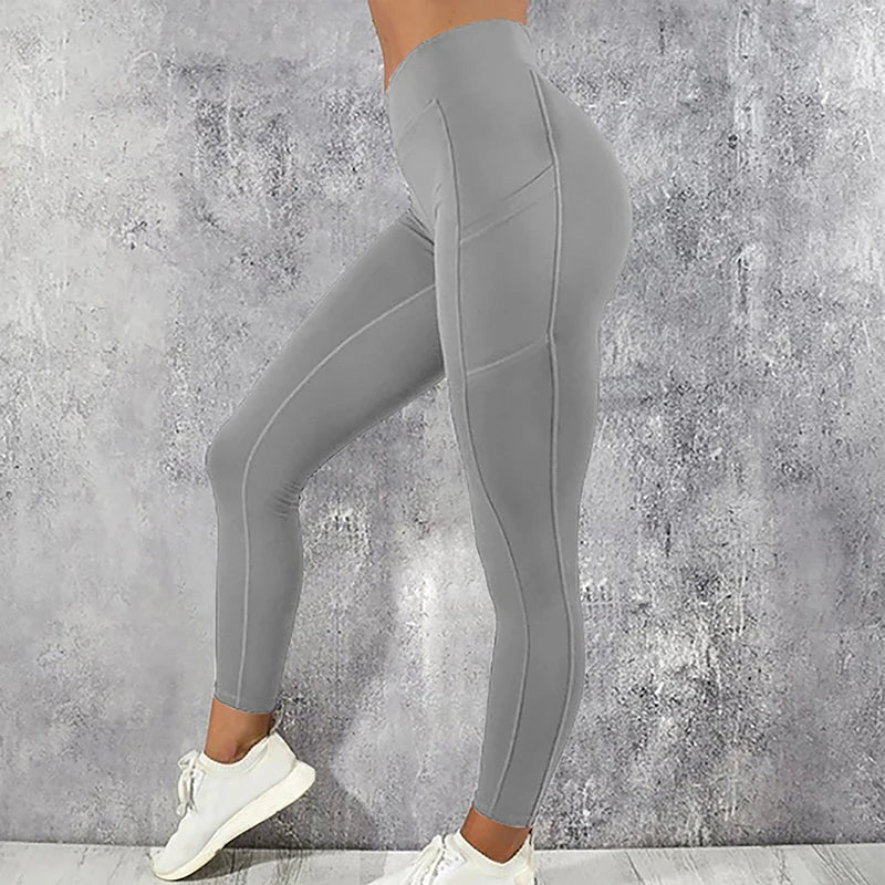 Plus Size Pocketed Yoga Pants | Women's Stretchy Fitness Leggings