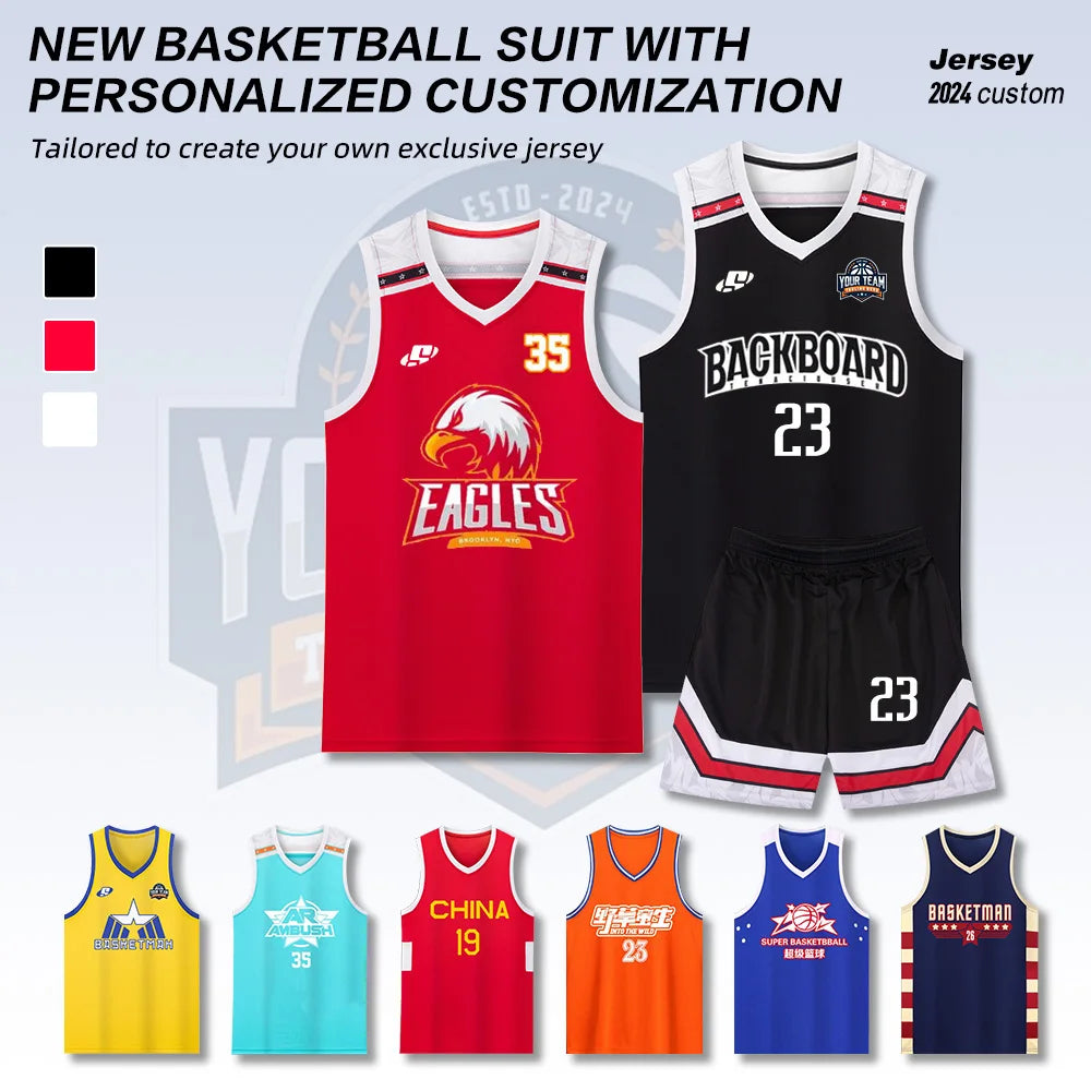 Customizable Quick-Dry Basketball Jersey for Kids & Adults – Perfect for Training and Play!