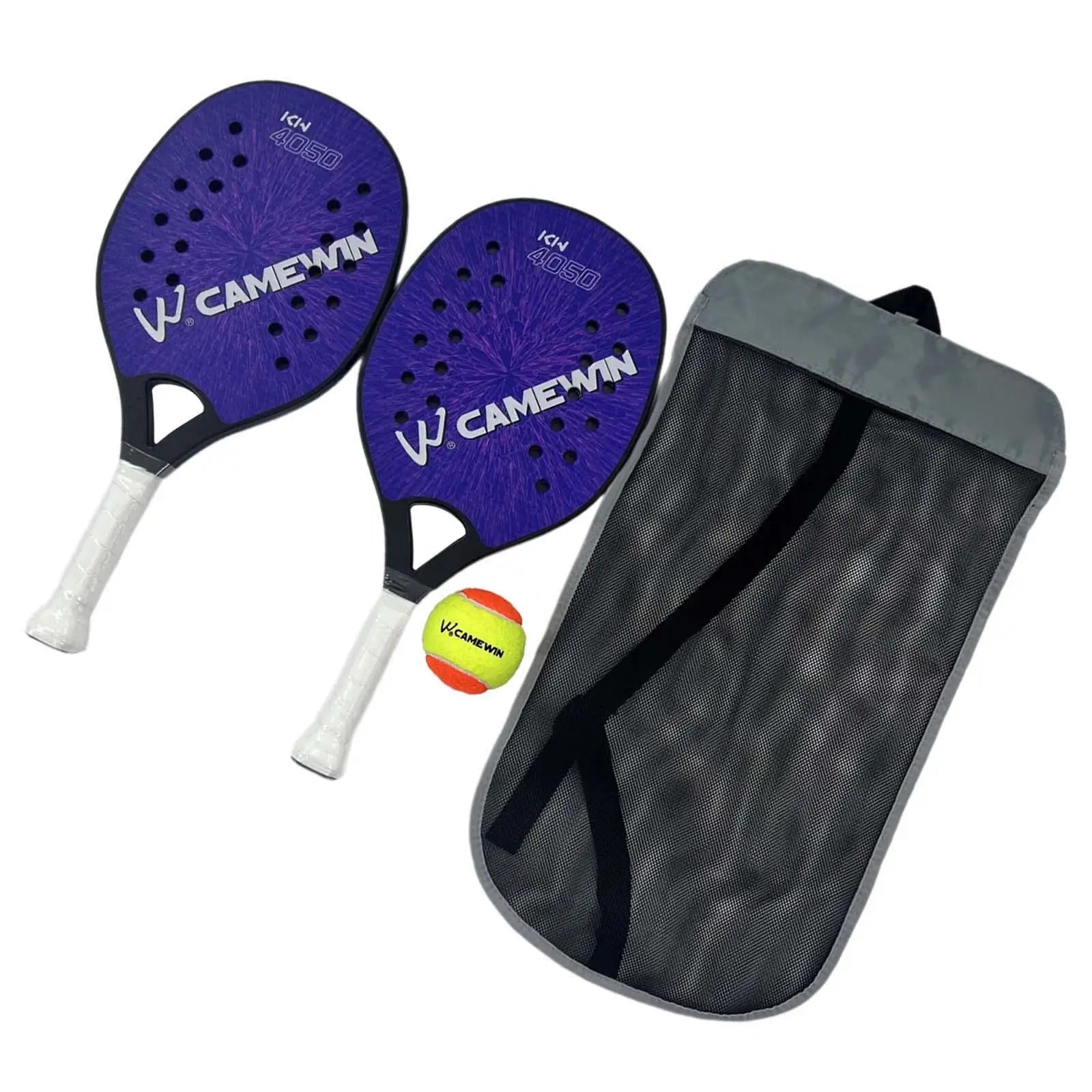 2Pcs Lightweight Beach Tennis Rackets with EVA Core