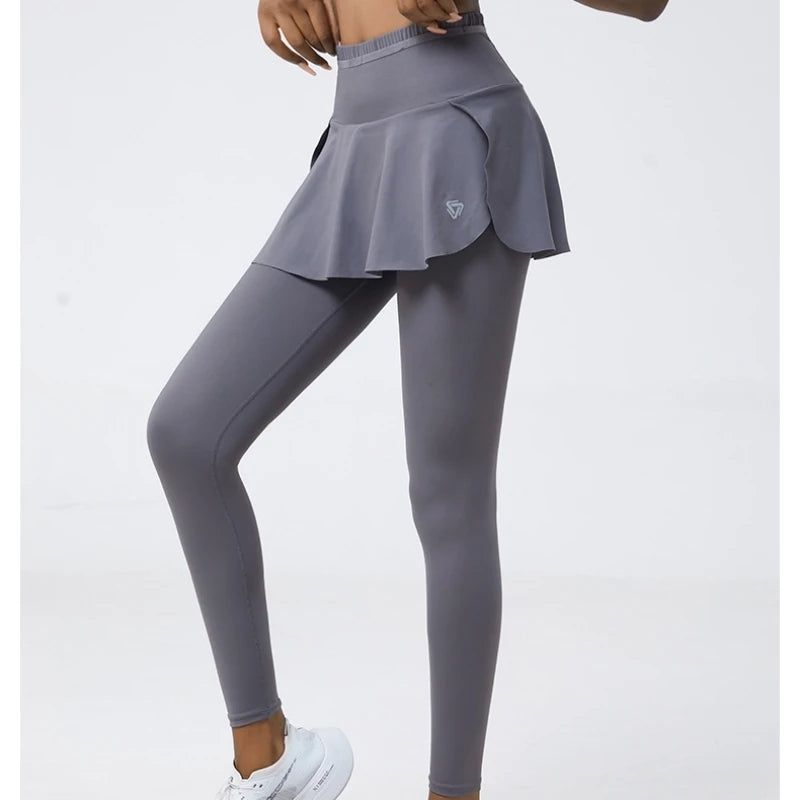 Women’s High Waist Tennis Skort with Sun Protection