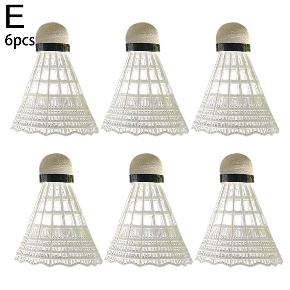 Nylon Badminton Shuttlecocks 3/6 Pack with Goose Feather