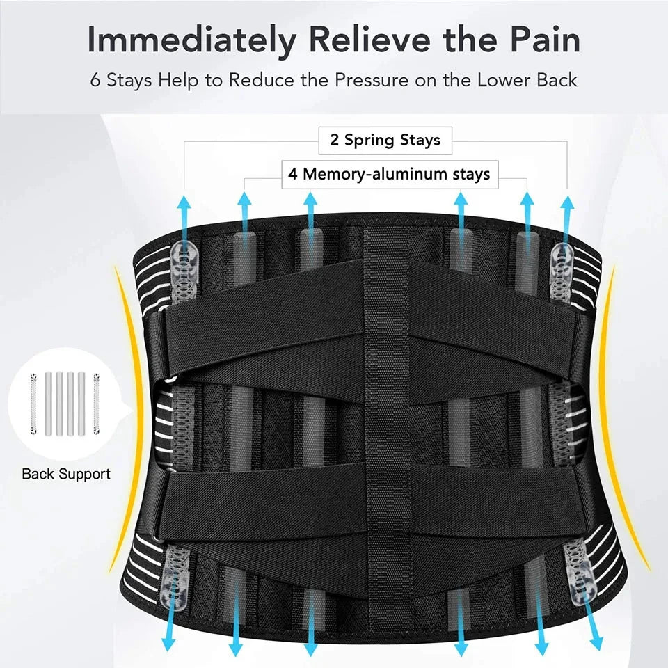 🌟 Hot Sale! Back Braces Waist Belt for Men & Women | Lower Back Pain Relief