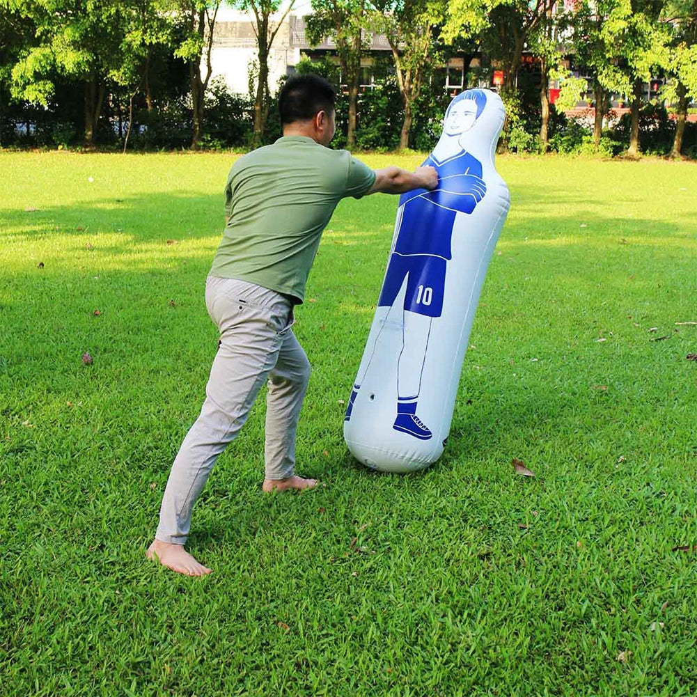 ⚽ 160cm Inflatable Football Training Goalkeeper – Solo Soccer Trainer & Air Dummy Tool 🥅