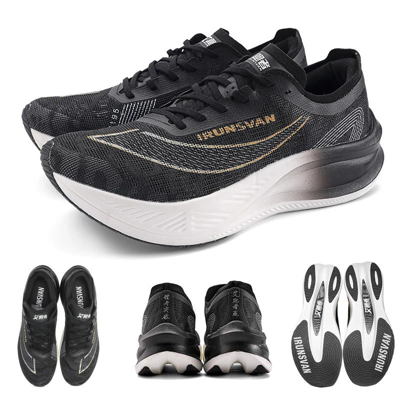 🏃‍♂️ IRUNSVAN Carbon Plate Marathon Running Shoes - Professional, Ultra-Light, Shock-Absorbing Sneakers for Men 🏃‍♀️