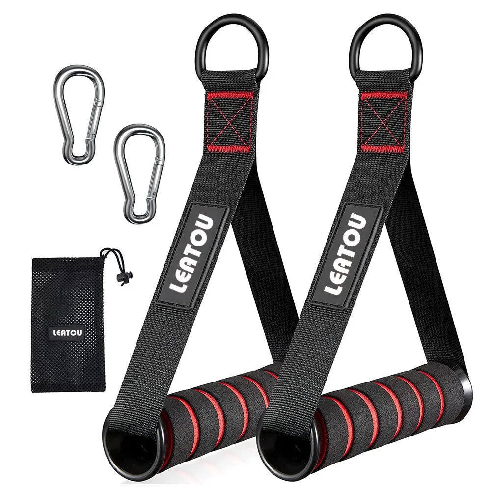 🏋️‍♂️ Durable D-Ring Metal Handles - Perfect for Fitness and Resistance Training 🏋️‍♂️