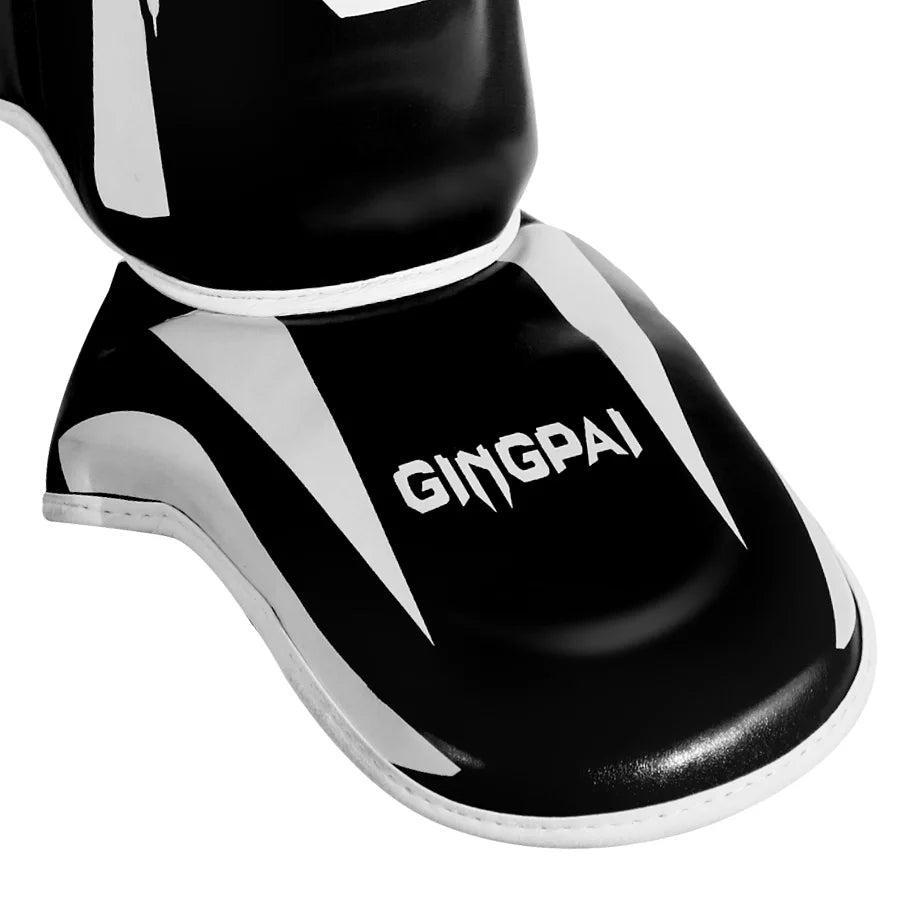 🥊 Gingpai Thicker Boxing Shin Guards - Superior Protection for Kickboxing and MMA 🥊