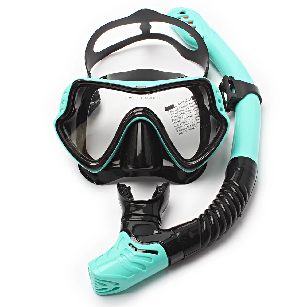 Professional Snorkel Diving Mask Set - High-Quality Goggles and Tube for Adults