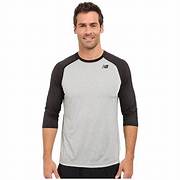 New Balance Men's 3/4 Baseball Raglan Tee, Team Black, Small